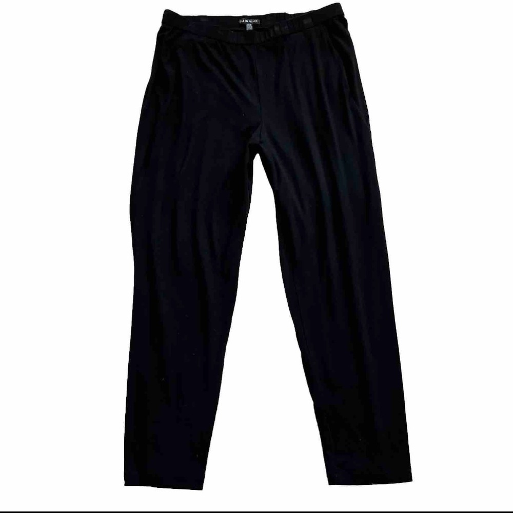 EILEEN FISHER PULL ON BLACK PANTS W/ POCKETS SIZE MEDIUM STAPLE CAPSULE WARDROBE - Picture 8 of 8